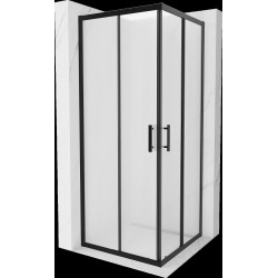 Mexen Rio Cabina de dus Usa culisanta 80 x 80 cm,  satin ,  negru  - 860-080-080-70-30