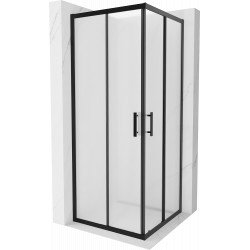 Mexen Rio Cabina de dus Usa culisanta 80 x 80 cm,  satin ,  negru  - 860-080-080-70-30 Usa culisanta 467680 Mexen