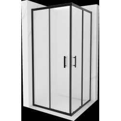Mexen Rio Cabina de dus Usa culisanta 90 x 90 cm,  satin ,  negru  - 860-090-090-70-30