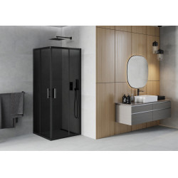 Mexen Rio Cabina de dus Usa culisanta 70 x 70 cm, grafit,  negru  - 860-070-070-70-40
