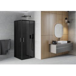 Mexen Rio Cabina de dus Usa culisanta 70 x 70 cm, grafit,  negru  - 860-070-070-70-40