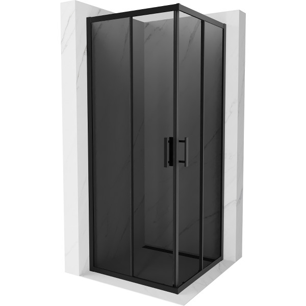 Mexen Rio Cabina de dus Usa culisanta 80 x 80 cm, grafit,  negru  - 860-080-080-70-40