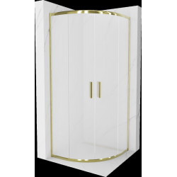 Mexen Rio Cabina de dus semirotunda 70 x 70 cm,  satin,  auriu  - 863-070-070-50-30