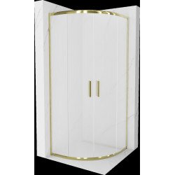 Mexen Rio Cabina de dus semirotunda 70 x 70 cm,  satin,  auriu  - 863-070-070-50-30