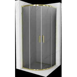 Mexen Rio Cabina de dus semirotunda 70 x 70 cm, grafit,  auriu  - 863-070-070-50-40