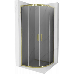 Mexen Rio Cabina de dus semirotunda 70 x 70 cm, grafit,  auriu  - 863-070-070-50-40 Cabina de dus 467680 Mexen