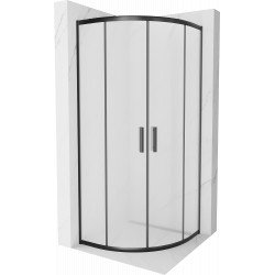 Mexen Rio Cabina de dus semirotunda 90 x 90 cm,  satin, negru - 863-090-090-70-30 Cabina de dus 467680 Mexen
