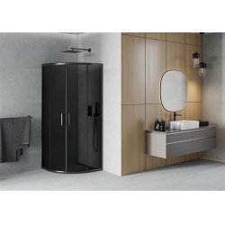 Mexen Rio Cabina de dus semirotunda 70 x 70 cm, grafit, negru - 863-070-070-70-40 Cabina de dus 467680 Mexen