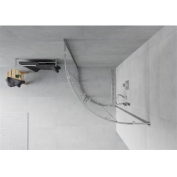 Mexen Rio Cabina de dus semirotunda 70 x 70 cm, transparent, chrom - 863-070-070-01-00