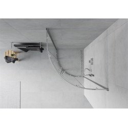 Mexen Rio Cabina de dus semirotunda 70 x 70 cm, transparent, chrom - 863-070-070-01-00