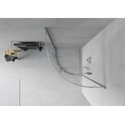 Mexen Rio Cabina de dus semirotunda 90 x 90 cm, transparent, chrom - 863-090-090-01-00
