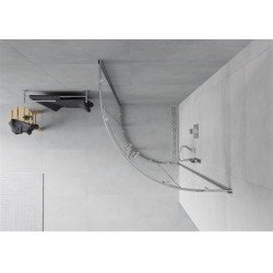 Mexen Rio Cabina de dus semirotunda 90 x 90 cm, transparent, chrom - 863-090-090-01-00