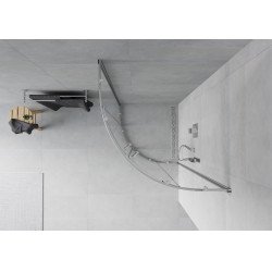 Mexen Rio Cabina de dus semirotunda 90 x 90 cm, transparent, chrom - 863-090-090-01-00