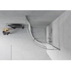 Mexen Rio Cabina de dus semirotunda 70 x 70 cm,  intimato , chrom - 863-070-070-01-20