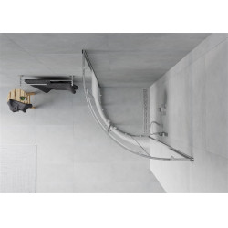 Mexen Rio Cabina de dus semirotunda 90 x 90 cm,  intimato , chrom - 863-090-090-01-20