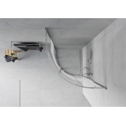 Mexen Rio Cabina de dus semirotunda 90 x 90 cm,  intimato , chrom - 863-090-090-01-20