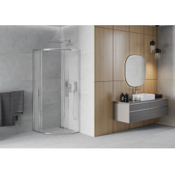 Mexen Rio Cabina de dus semirotunda 70 x 70 cm,  satin, chrom - 863-070-070-01-30