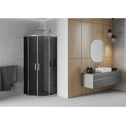 Mexen Rio Cabina de dus semirotunda 70 x 70 cm, grafit, chrom - 863-070-070-01-40