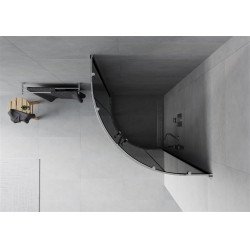 Mexen Rio Cabina de dus semirotunda 80 x 80 cm, grafit, chrom - 863-080-080-01-40