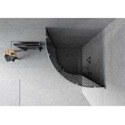 Mexen Rio Cabina de dus semirotunda 90 x 90 cm, grafit, chrom - 863-090-090-01-40