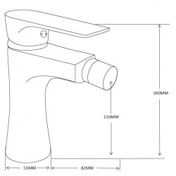 Mexen Axel Baterie bideu ,  negru  - 73820-70