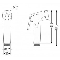 Mexen R-76Para dus bideu , rose auriu - 79576-60