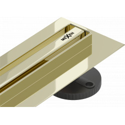 Mexen Flat 360° Slim  Rigole de dus 120 cm,  auriu  - 1541120 Pe pardoseala 467680 Mexen