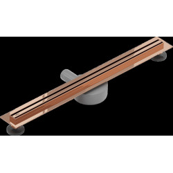 Mexen Flat 360° Slim  Rigole de dus 60 cm, rose auriu - 1641060