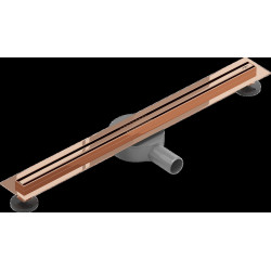 Mexen Flat 360° Slim  Rigole de dus 70 cm, rose auriu - 1641070