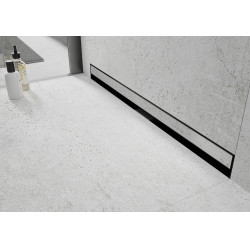 Mexen Flat Wall  Plat cu scurgere in perete 2w1 70 cm,  negru- 1730070