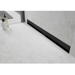 Mexen Flat Wall  Plat cu scurgere in perete 2w1 120 cm,  negru- 1730120
