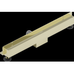 Mexen Flat Wall  Plat cu scurgere in perete 2w1 70 cm,  auriu - 1530070