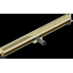 Mexen Flat Wall  Plat cu scurgere in perete 2w1 100 cm,  auriu - 1530100