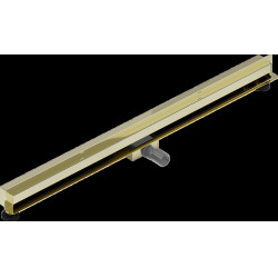 Mexen Flat Wall  Plat cu scurgere in perete 2w1 110 cm,  auriu - 1530110