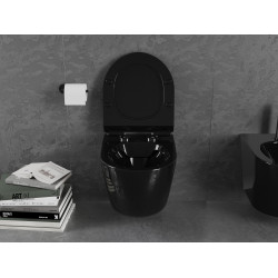 Mexen Lena wc Rimless  cu capac soft close  slim, duroplast,  negru - 30224070