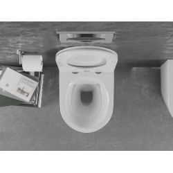 Mexen Lena wc Rimless  cu capac soft close  slim, duroplast,  alb - 30220300