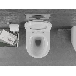 Mexen Lena wc Rimless  cu capac soft close  slim, duroplast,  alb - 30220300