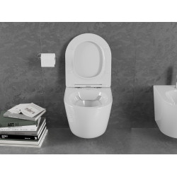 Mexen Lena wc Rimless  cu capac soft close  slim, duroplast,  alb - 30220400