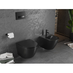 Mexen Lena wc Rimless  cu capac soft close  slim, duroplast,  negru mat - 30221085