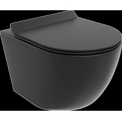 Mexen Lena wc Rimless  cu capac soft close  slim, duroplast,  negru mat - 30220185 Wc 467680 Mexen