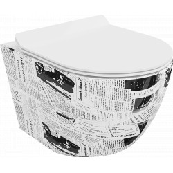 Mexen Lena wc Rimless  cu capac soft close  slim, duroplast,  alb  - 30224099 Wc 467680 Mexen