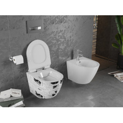 Mexen Lena wc Rimless  cu capac soft close  slim, duroplast,  alb  - 30224099
