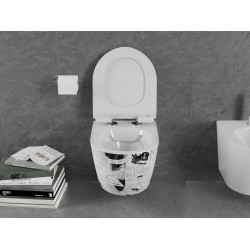 Mexen Lena wc Rimless  cu capac soft close  slim, duroplast,  alb  - 30224099