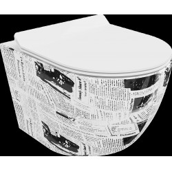 Mexen Lena wc Rimless  cu capac soft close  slim, duroplast,  alb  - 30224099 Wc 467680 Mexen