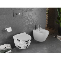 Mexen Lena wc Rimless  cu capac soft close  slim, duroplast,  alb  - 30224099