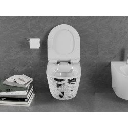 Mexen Lena wc Rimless  cu capac soft close  slim, duroplast,  alb  - 30224099