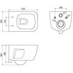 Mexen Margo wc Rimless  cu capac soft close  slim, duroplast,  alb - 30420900