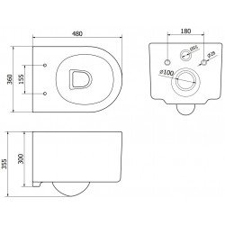 Mexen Sofia wc Rimless  cu capac soft close  slim, duroplast,  alb - 30540100
