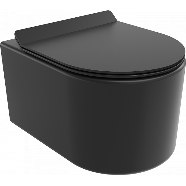Mexen Sofia wc Rimless  cu capac soft close  slim, duroplast,  negru mat - 30540185