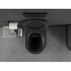 Mexen Sofia wc Rimless  cu capac soft close  slim, duroplast,  negru mat - 30540185